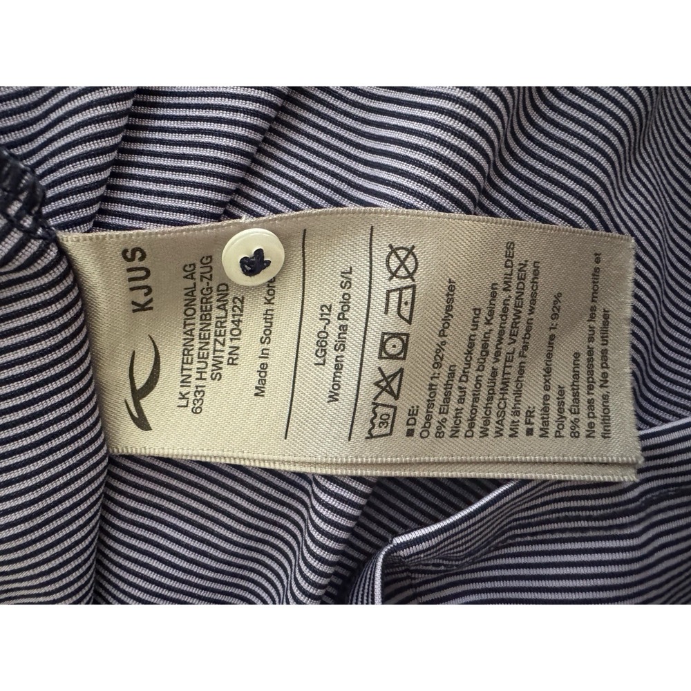 Kjus Womens Sina Polo‎ Purple Stripe - Upf 50 Small - Picture 4 of 4